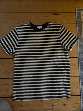 Peter Werth Black and White Striped Tee